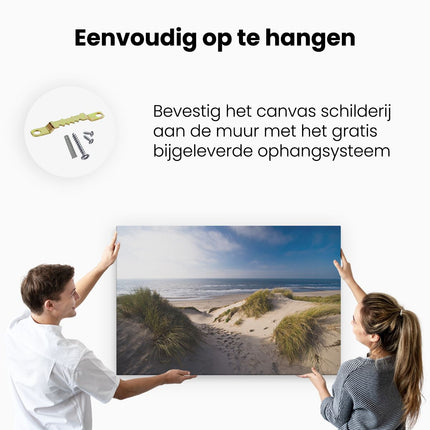 Canvas schilderij ophangen Strand en Duinen 