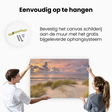 Canvas schilderij ophangen Strand en Duinen