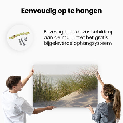 Canvas schilderij ophangen Strand en Duinen