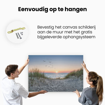 Canvas schilderij ophangen Strand en Duinen