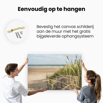 Canvas schilderij ophangen Strand en Zee op Achtergrond