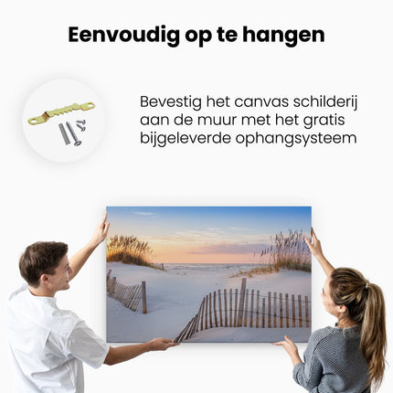Canvas schilderij ophangen Strand en Zee