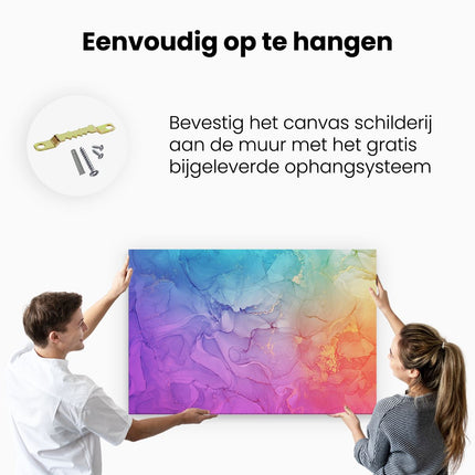 Canvas schilderij ophangen Abstracte Kunst - Kleurvol Achtergrond