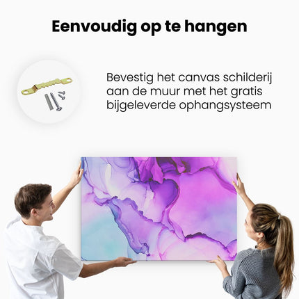 Canvas schilderij ophangen Abstracte Kunst - Roze Licht Acryl