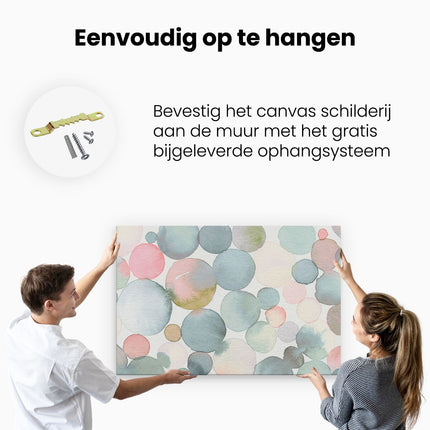 Canvas schilderij ophangen Abstracte Kunst - Zeepbellen