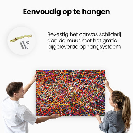 Canvas schilderij ophangen Abstracte Kunst - Hand Getekend