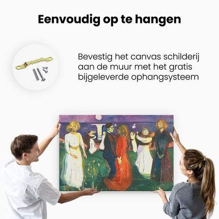 Canvas schilderij ophangen De Levensdans - Edvard Munch