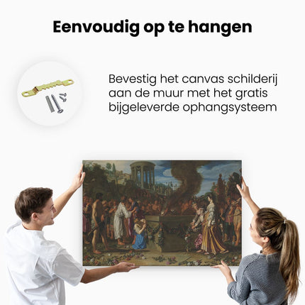 Canvas schilderij ophangen De Offerstrijd tussen Orestes en Pylades - Pieter Lastman