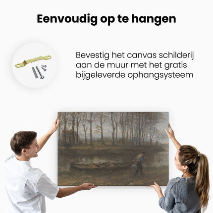 Canvas schilderij ophangen De Zandschipper - Jozef Israëls