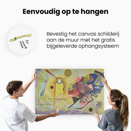 Canvas schilderij ophangen Geel, Rood, Blauw - Wassily Kandinksy