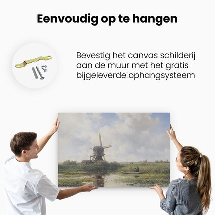 Canvas schilderij ophangen In ’t Gein bij Abcoude - Willem Roelofs