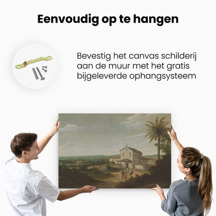 Canvas schilderij ophangen Kerkelijk Gebouw in Brazilië - Frans Jansz. Post