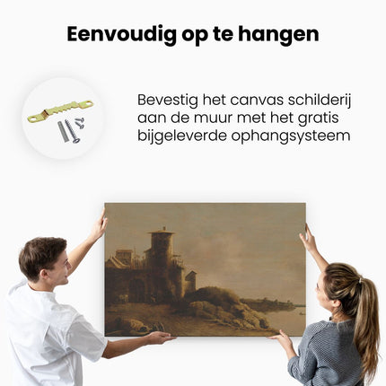 Canvas schilderij ophangen Landschap - Claude de Jongh