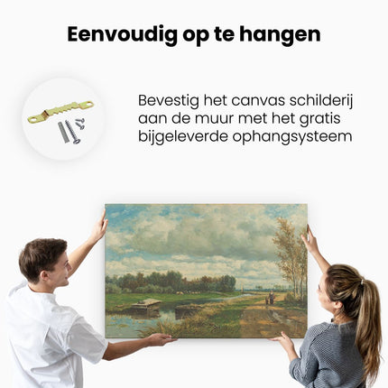 Canvas schilderij ophangen Landschap in de Omgeving van Den Haag - Willem Roelofs