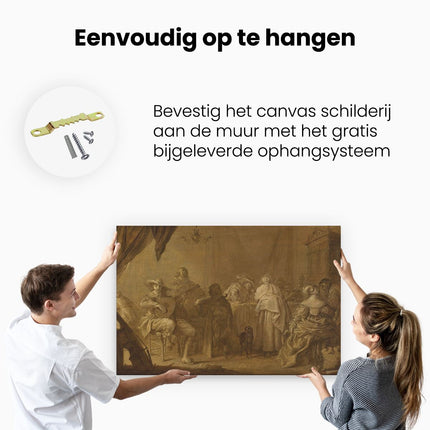 Canvas schilderij ophangen Musicerend Gezelschap - Adriaen Pietersz. van de Venne