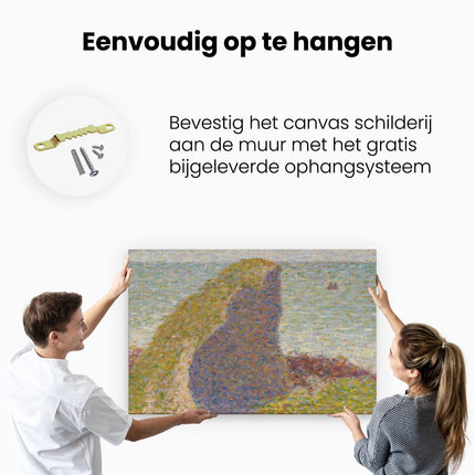 Canvas schilderij ophangen Studie voor Le Bec du Hoc, Grandcamp - Georges Seurat