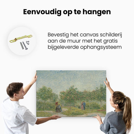 Canvas schilderij ophangen Tuin met Geliefden - Vincent van Gogh