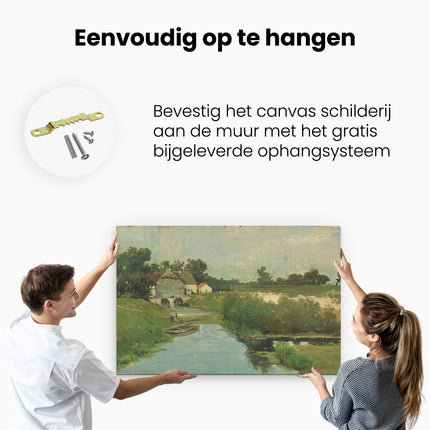 Canvas schilderij ophangen Zomerdag - Johan Hendrik Weissenbruch