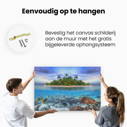 Canvas schilderij ophangen Tropisch Eiland Malediven