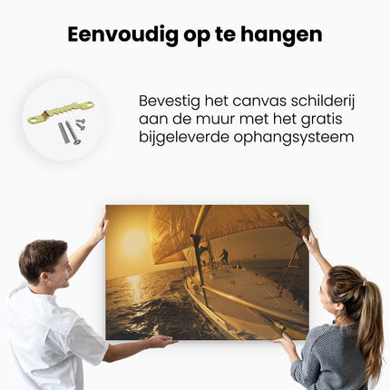 Canvas schilderij ophangen Zeilboot - Zeilen