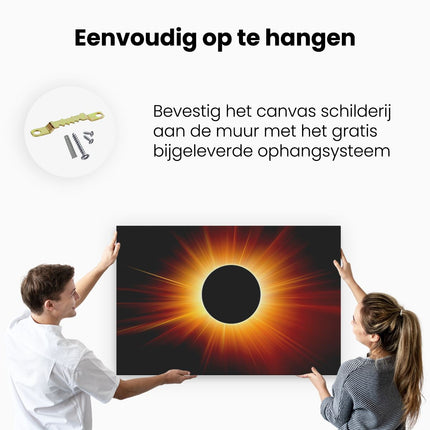 Canvas schilderij ophangen Zonneverduistering