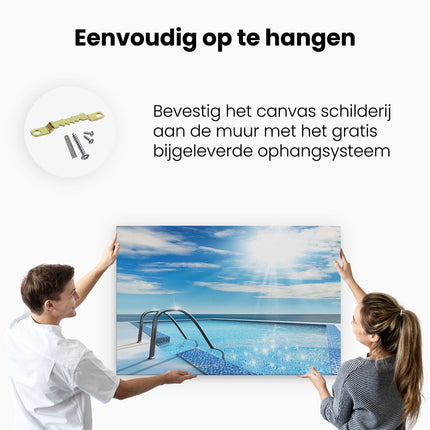 Canvas schilderij ophangen Zwembad