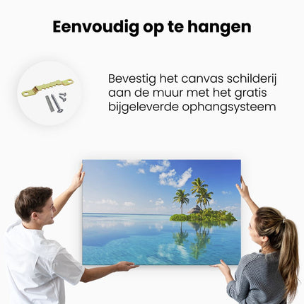 Canvas schilderij ophangen Tropisch Paradijs