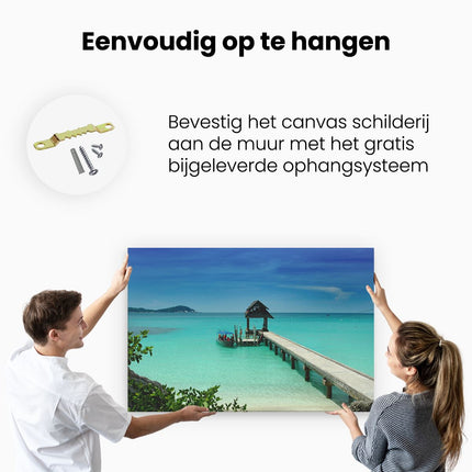 Canvas schilderij ophangen Strand Pier in Maleisië