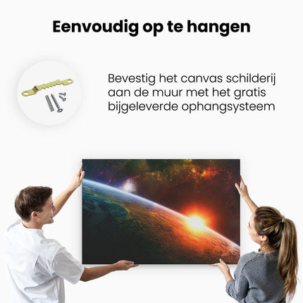 Canvas schilderij ophangen Ruimte