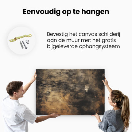 Canvas schilderij ophangen Zwart Wit Beeld van een Houten Achtergrond