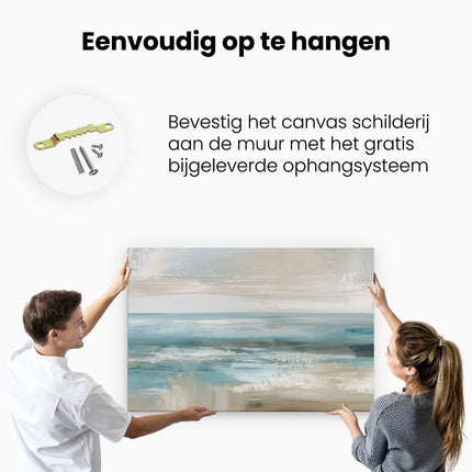 Canvas schilderij ophangen Abstract Kunstwerk van de Oceaan