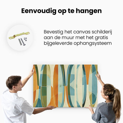 Canvas schilderij ophangen Groep Surfplanken op een Rij