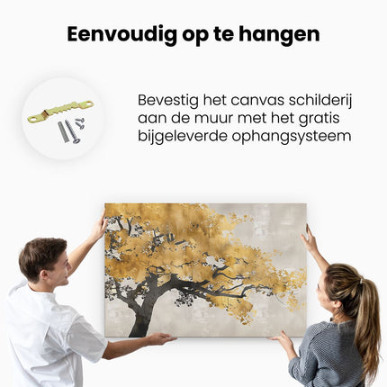 Canvas schilderij ophangen Abstract Kunstwerk van een Boom