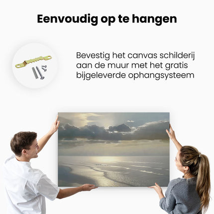 Canvas schilderij ophangen De Zon schijnt over de Oceaan