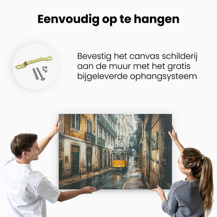Canvas schilderij ophangen Lissabon