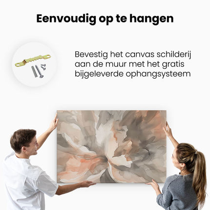 Canvas schilderij ophangen Aquarelkunstwerk van een Bloem