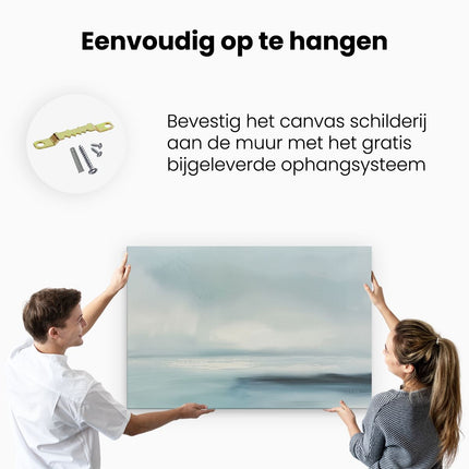 Canvas schilderij ophangen Abstract Kunstwerk van de Oceaan