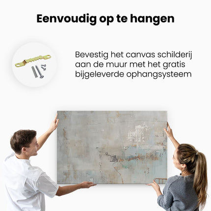 Canvas schilderij ophangen Stoel voor een Muur