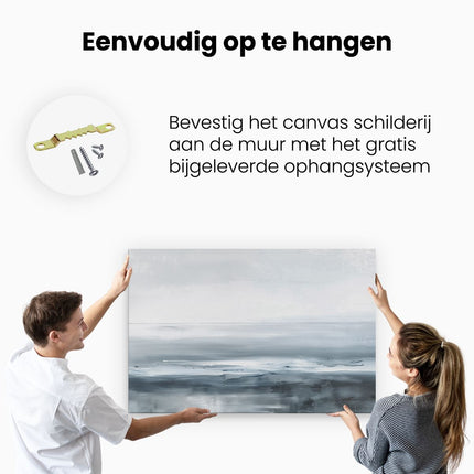 Canvas schilderij ophangen Abstract Kunstwerk van de Oceaan