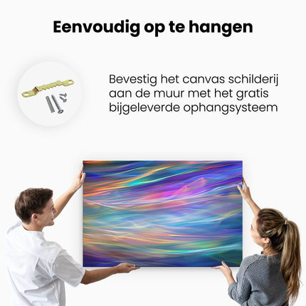 Canvas schilderij ophangen Het Beeld is een Kleurrijke Abstracte Achtergrond