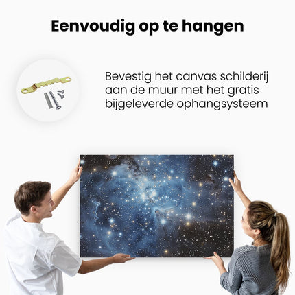 Canvas schilderij ophangen De Nevel is Vol Sterren
