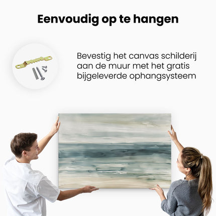 Canvas schilderij ophangen Abstract Kunstwerk van de Oceaan