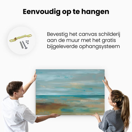 Canvas schilderij ophangen Abstract Kunstwerk van de Oceaan