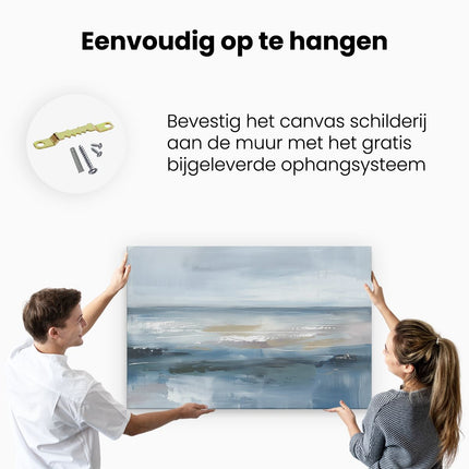 Canvas schilderij ophangen Abstract Kunstwerk van de Oceaan