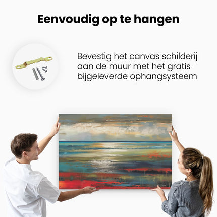 Canvas schilderij ophangen Abstract Kunstwerk van de Zee en de Lucht