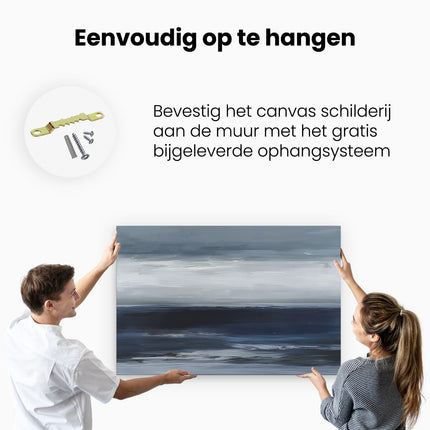 Canvas schilderij ophangen Abstract Kunstwerk van de Oceaan