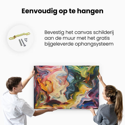 Canvas schilderij ophangen Kleurrijk Abstract Kunstwerk