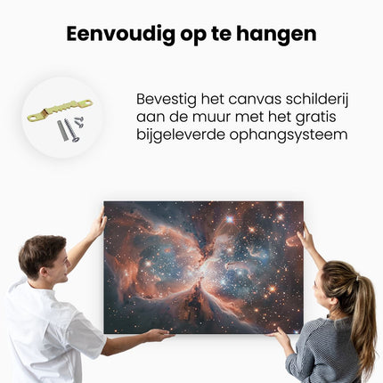 Canvas schilderij ophangen Afbeelding van een Nevel in de Ruimte