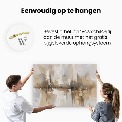 Canvas schilderij ophangen Abstract Kunstwerk van een Stad