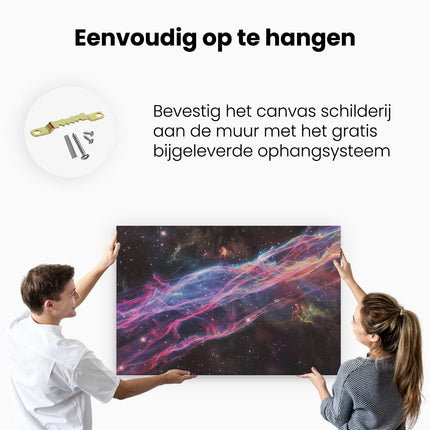 Canvas schilderij ophangen Afbeelding van een Nevel in de Ruimte